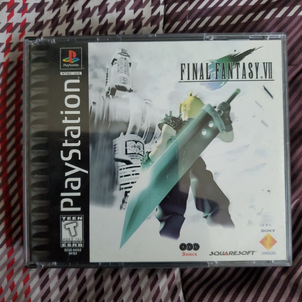 Final Fantasy VII 7 Sony Playstation 1 (PS1) Black Label No Manuel